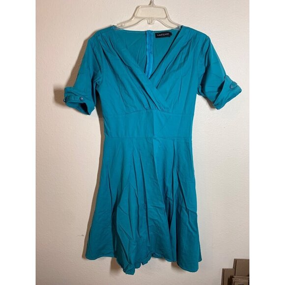 Mint Limit Dresses & Skirts - VTG Mint Limit Dress Retro 50s 60s Cotton Teal Blue Business Casual Size Large